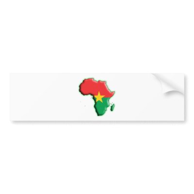 AFRICA: BURKINA FASO BUMPER STICKER by heartofearth