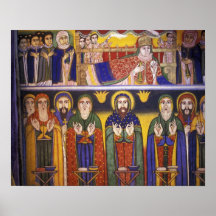 Africa, Ethiopia. Artwork depicting apostles and Print