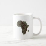 Africa Map African Warrior Artwork Coffee Mug