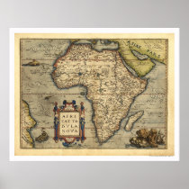 Africa Map By Ortelius 1570 Print