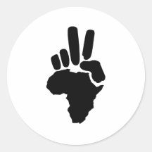 Africa Peace Round Sticker