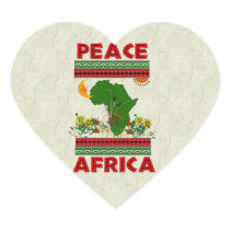 Africa Peace Heart Sticker