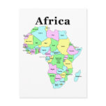 Africa - Political Map postcards