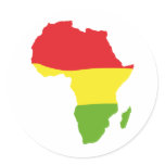 africa shape flag stickers