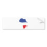 africa shape french flag bumper stickers