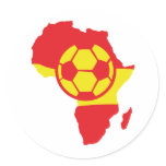 africa shape spain soccer flag round stickers