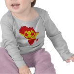 africa shape spain soccer flag t shirt