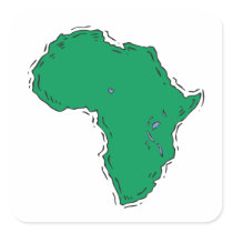 Africa Square Sticker