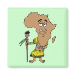 Africa Vintage Travel Souvenir Caricature Art