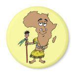 Africa Vintage Travel Souvenir Caricature Art