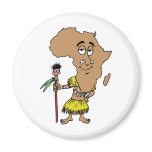 Africa Vintage Travel Souvenir Caricature Art