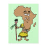 Africa Vintage Travel Souvenir Caricature Art