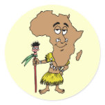 Africa Vintage Travel Souvenir Caricature Art
