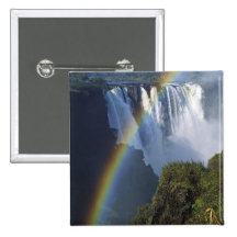 Africa, Zimbabwe, Victoria Falls Pinback Buttons