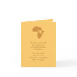 African Adoption Gift of You Poem - Customizable! Card