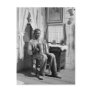 African American Accordion Player, 1941 Postcard