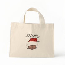 African American Baby 1st Christmas Canvas Bag