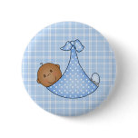 African American Baby Boy in Blanket  buttons