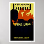 African American Band 1936 WPA Print