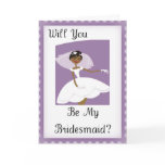 African American Be My Bridesmaid Bridal Accessory cards