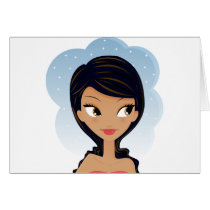 African American beauty Greeting Cards