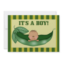African American Boy Baby Shower Invitation