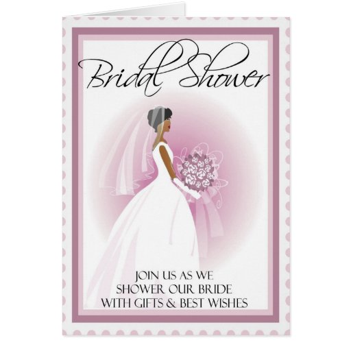 African American Bridal Shower Invitations Greeting Cards