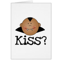 African American Dracula Kiss Greeting Cards