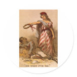 African American dying - Civil War image 1863 stickers