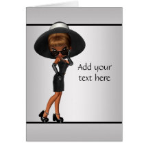 African American Fun Diva Greeting Card