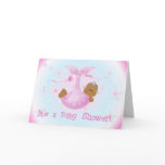 African American Girl Baby Shower cards