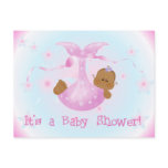 African American Girl Baby Shower postcards