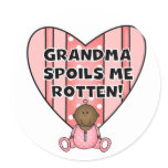 African American Girl Grandma Spoils stickers