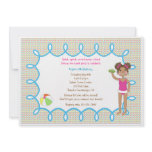 African American Girl Swim Party Invitation