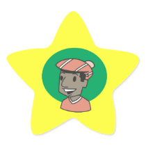 African American Golfer Stickers