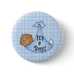 African American It's a Boy buttons