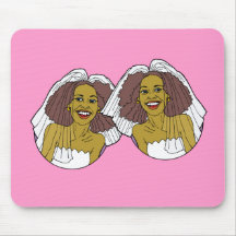 African-American Lesbian Wedding Mouse Pad