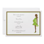 African American Mum Baby Shower Invitation