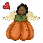 african american pumpkin angel photo sculptures