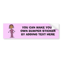 African American Stick Figure Nurse