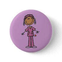 African American Stick Figure Nurse