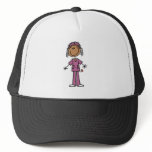 African American Stick Figure Nurse Hat