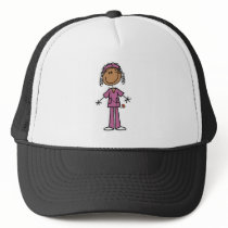 African American Stick Figure Nurse
