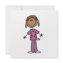 African American Stick Figure Nurse