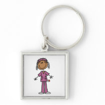 African American Stick Figure Nurse