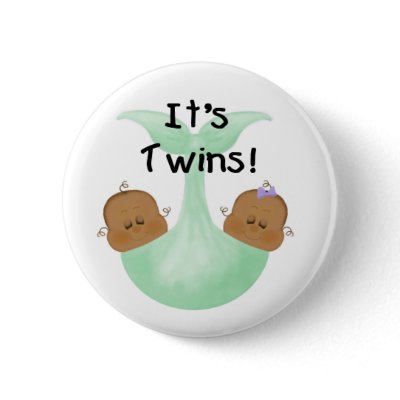African American Twins Buttons by new_baby