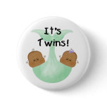 African American Twins buttons
