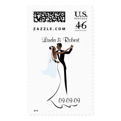 African American Wedding Postage by SquirrelHugger