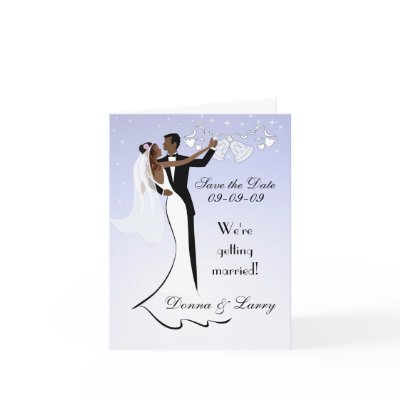 African American Wedding Save the Date Card by SquirrelHugger