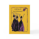 African American  Will you be my bridesmaid? cards